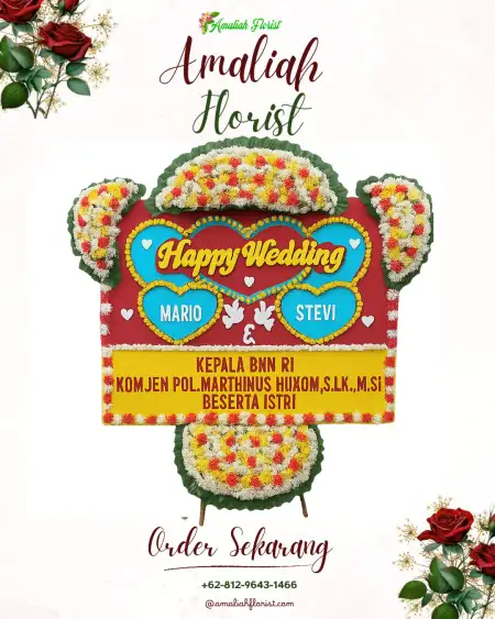 Papan Bunga Pernikahan Wanakarta